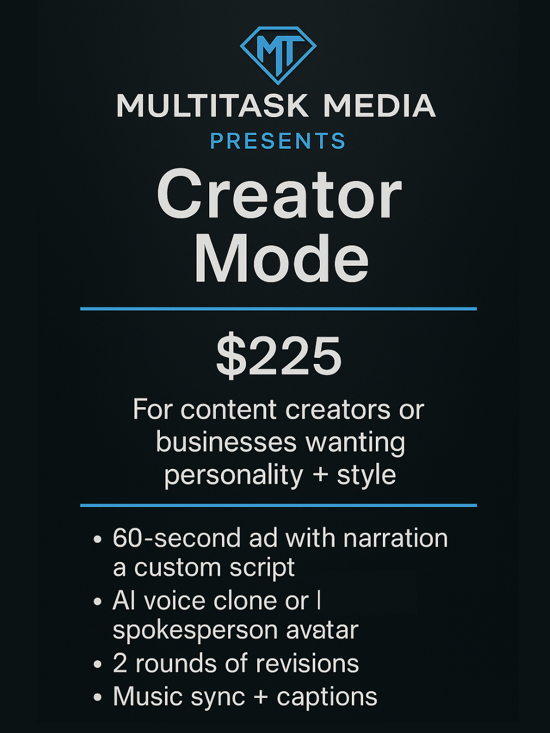 Creator Mode Package — Where Vision Turns Viral